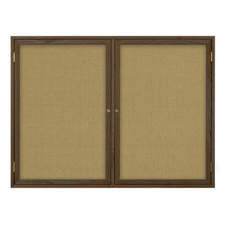 United Visual Products Open Faced Traditional Rounded Corkboard UV643ARC-WHITE-MEDGRY